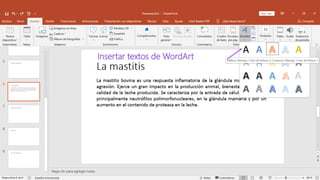 Insertar textos de WordArt
 