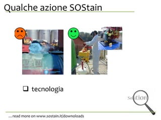 Qualche azione SOStainanche da se stessa.
…read more on www.sostain.it/downoloads
 tecnologia
 