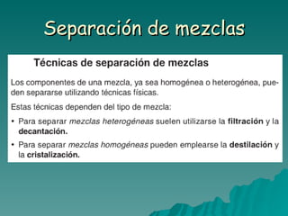 Separación de mezclas 