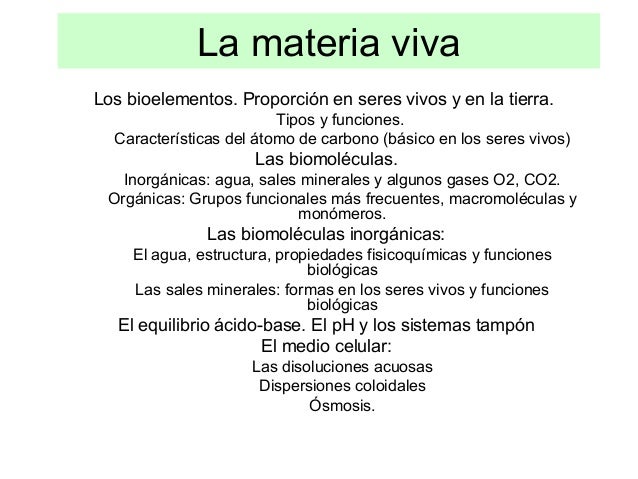 La materia viva