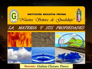 Docente: Giuliana Churano Tinoco
INSTITUCIÓN EDUCATIVA PRIVADA
“Nuestra Señora de Guadalupe”
 
