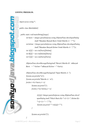 La matif2  pert 2 sonityo