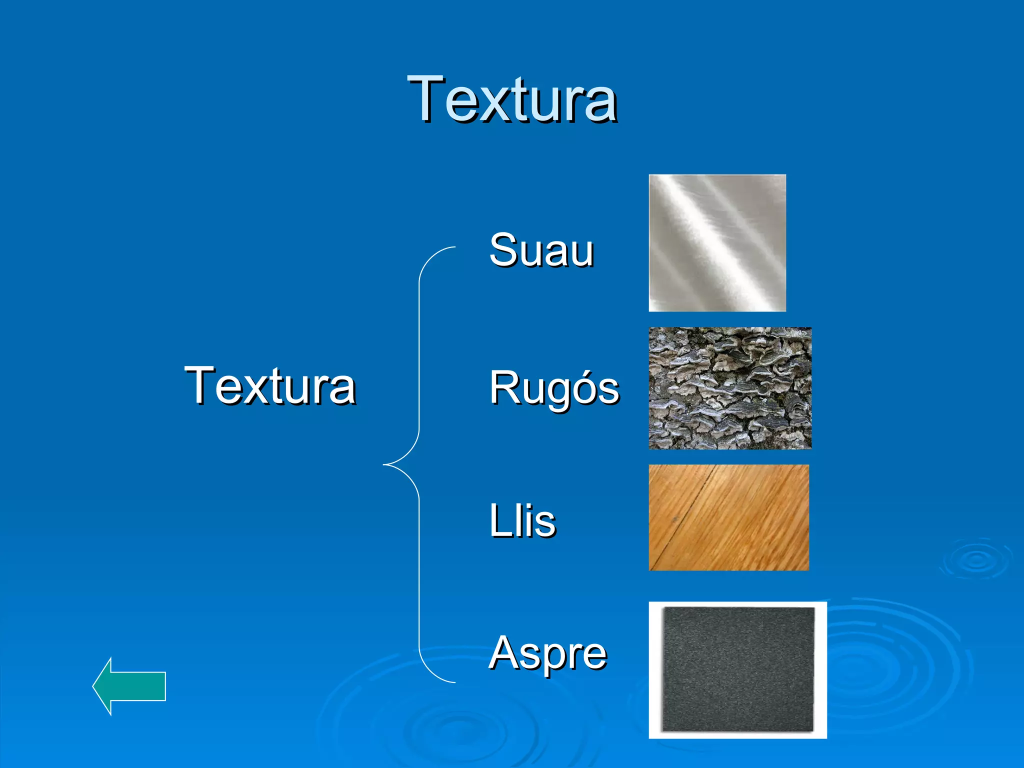 Suau   Textura Rugós Llis Aspre Textura 