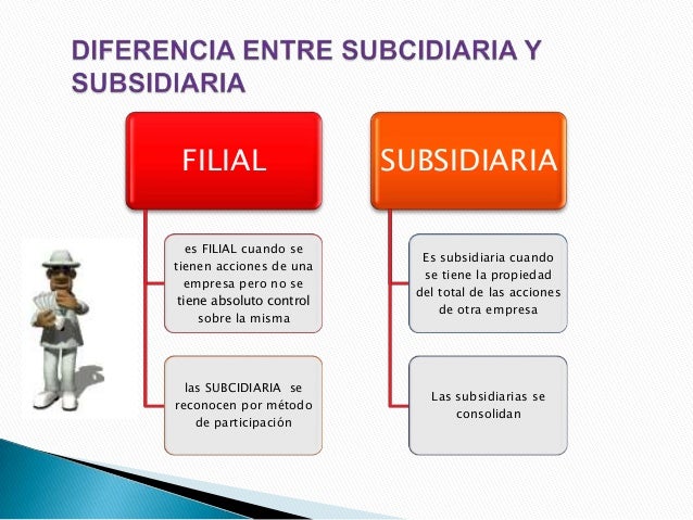 La matriz y la subcidiaria y estados financieros