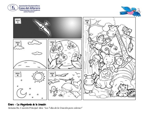 Dibujos Para Colorear De Los 7 Dias De La Creacion Del Mundo Imagui