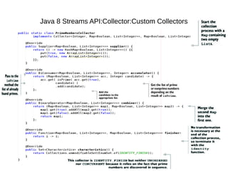 Java 8 Streams API:Collector:Custom Collectors
 