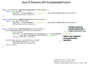 Java 8 Streams API:CompletableFuture
 