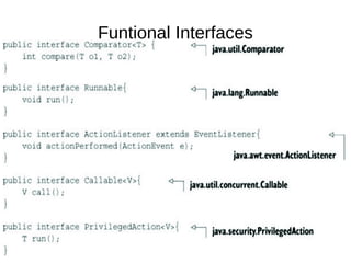 Funtional Interfaces
 