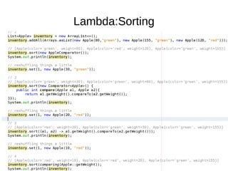 Lambda:Sorting
 