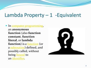 Lambda calculus | PPTX