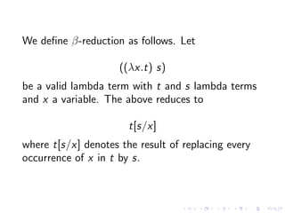 Lambda Calculus by Dustin Mulcahey | PDF