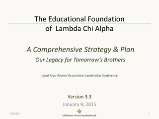 Lambda Chi Alpha Strategic Plan for Local Area Alumni Associations | PPTX