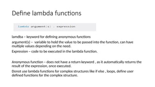LambdaFunctionsLambdaFunctions.LambdaFun | PPT