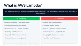 Comprehensive AWS Lambda Knowledge Transfer for New Joiners | PPTX