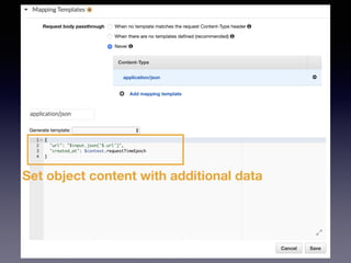 Set object content with additional data
 
