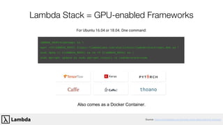 Lambda - Building On-prem GPU Training Infrastructure | PDF