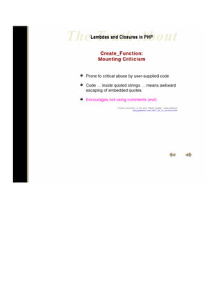 The Truth about Lambdas and Closures in PHP