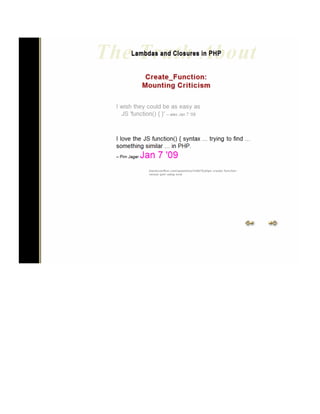 The Truth about Lambdas and Closures in PHP