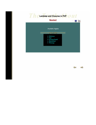 The Truth about Lambdas and Closures in PHP