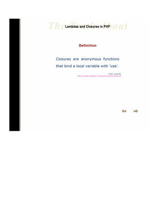 The Truth about Lambdas and Closures in PHP