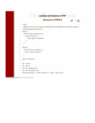 The Truth about Lambdas and Closures in PHP