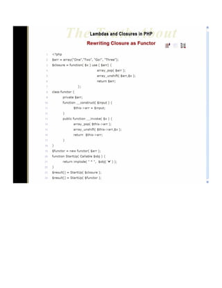 The Truth about Lambdas and Closures in PHP