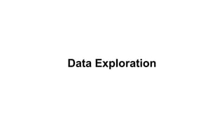 Data Exploration
 