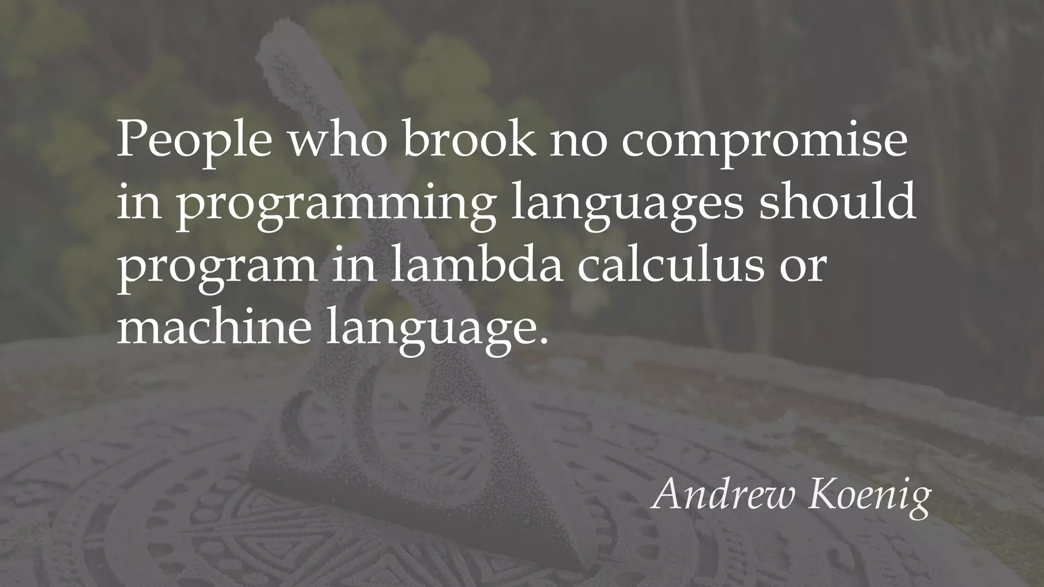 Lambda? You Keep Using that Letter