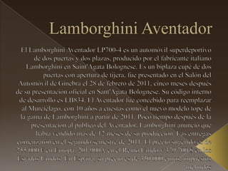 Lamborghini aventador