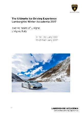 Lamborghini winter accademia livigno twelve hours program 20160914