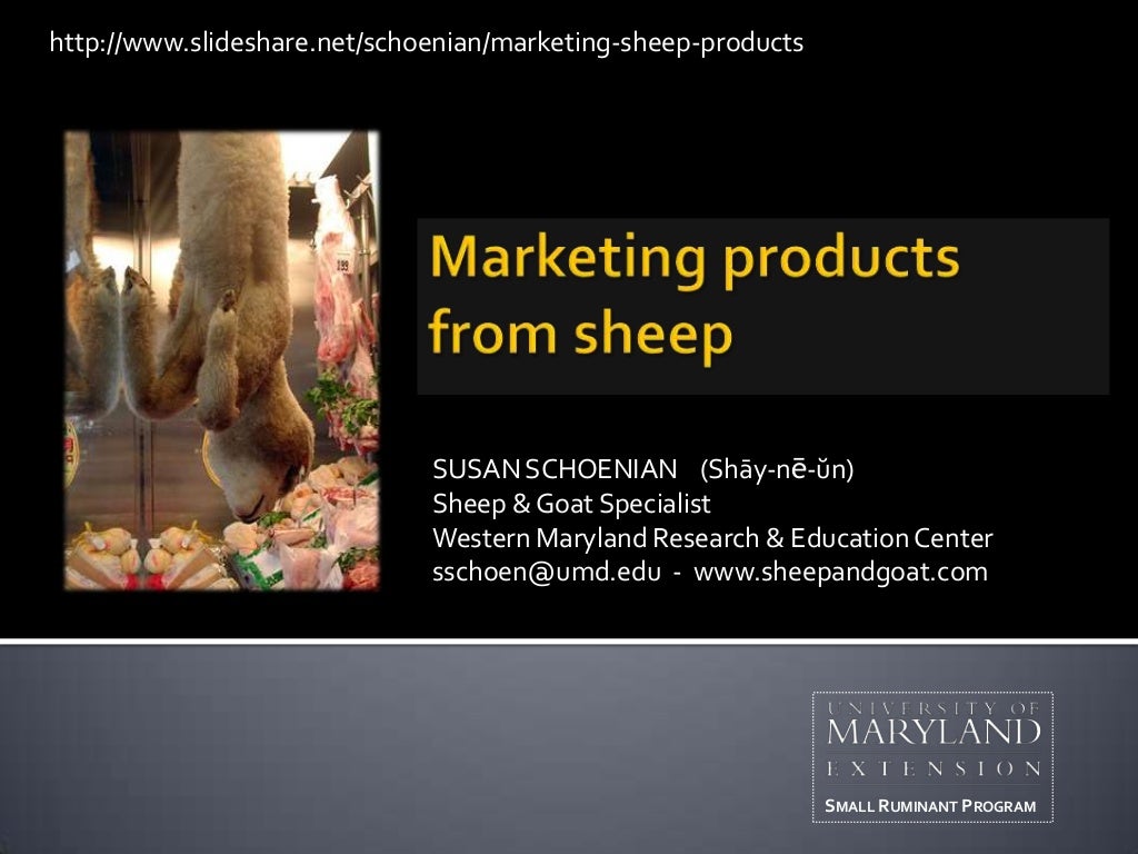 Marketing sheep products