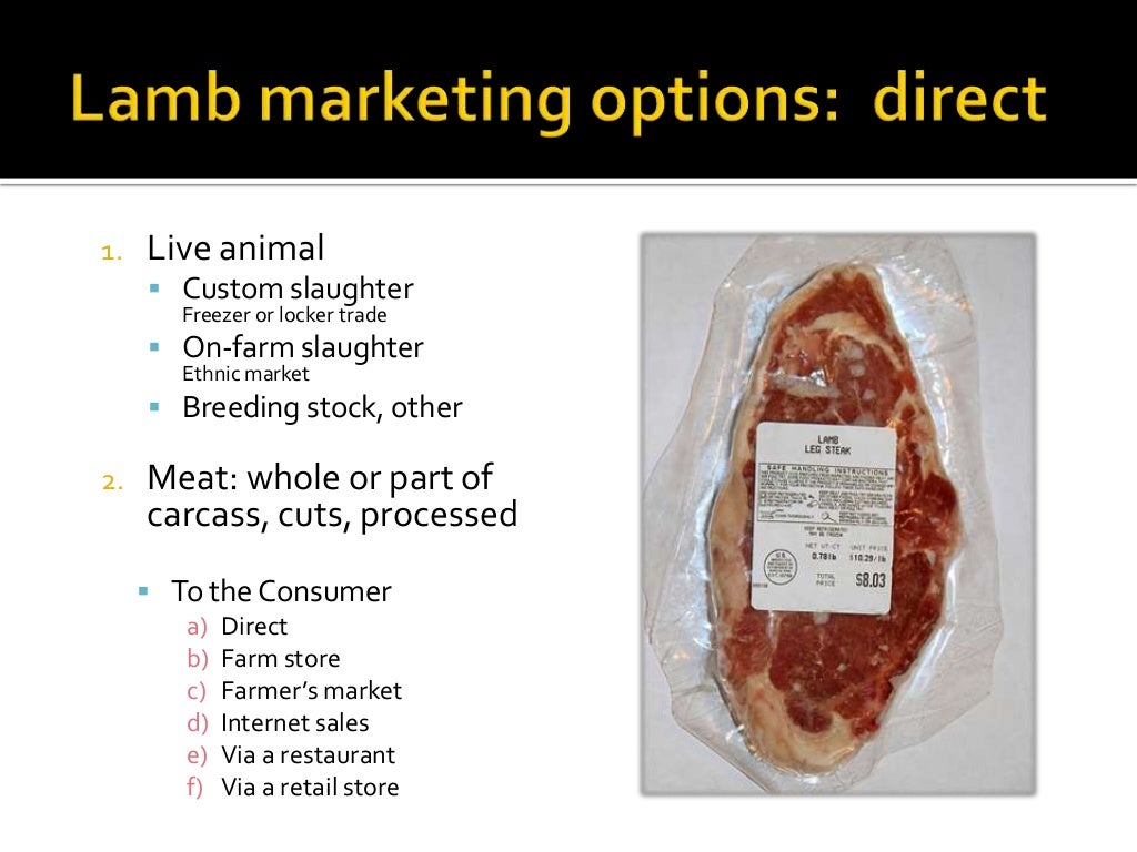 Marketing sheep products