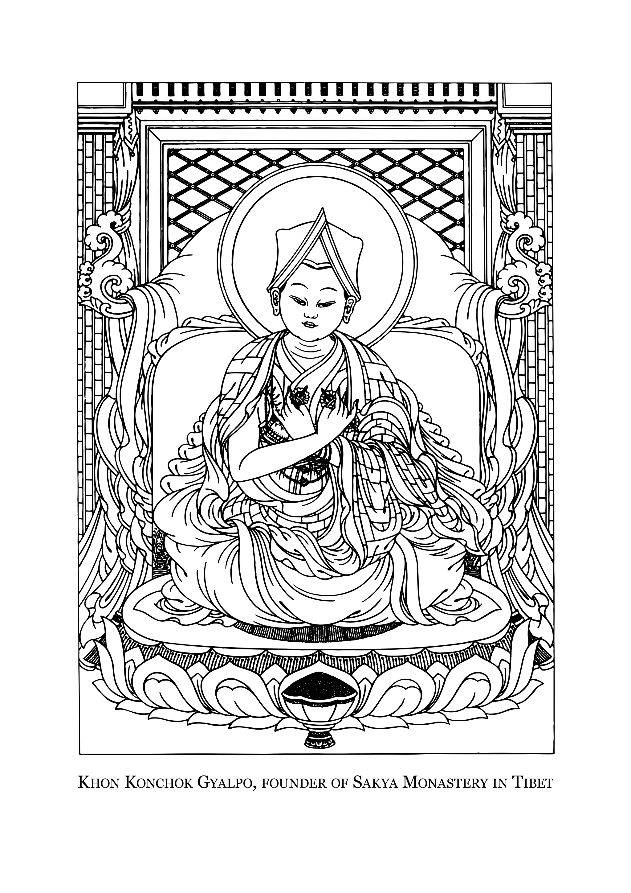 K HON KONCHOK GYALPO, FOUNDER OF SAKYA MONASTERY IN TIBET
 