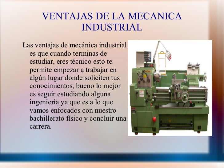 La mecanica industrial