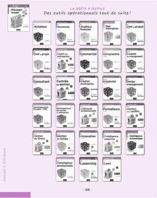 CLbvitea oiifife
mmm'T'
I Man
leader
du Manager ^
O
1
im
LA BOlTE A OUTILS
Pes outils operationnels tout de suite!
illA M-jlrtA-l'iiT'-t-
rAcheteur
■M
Chef deprojet
Consultant
P
Developpement
Durable. t RSE
I'Assistante
iiai
Coach en
entreprise
e
> i
Controle
de gestion
> <&
m
Idu
developpement
personnel
en entreprise
Chef
d'entreprise
lAuditeur
financier
m,
Ti i
'!'• I..
Commercial Comptabiiite
m
.
tie la
Creation
d'entreprise
Creativite
do-
L'Efficacite
professionnelle
oe®
Formateurs
1
i ^
Chefdeproduit
■nsxj
fde la
Conduite
du changement
Design
management
dela
Gestion
des conflits
T3
O
C
Z3
Q
"Xl
t-H
o
fN
-C
CT
i-
>-
Q.
O
U
deli
Gestion
du Stress
% 66.
de la
Gestion
du temps
('intelligence
emotionnelle
('Innovation
Leadership
m
I'lntelliqence
collective ^
A
'4L@
Lean
> €
Intelligence
economique
1
318
 