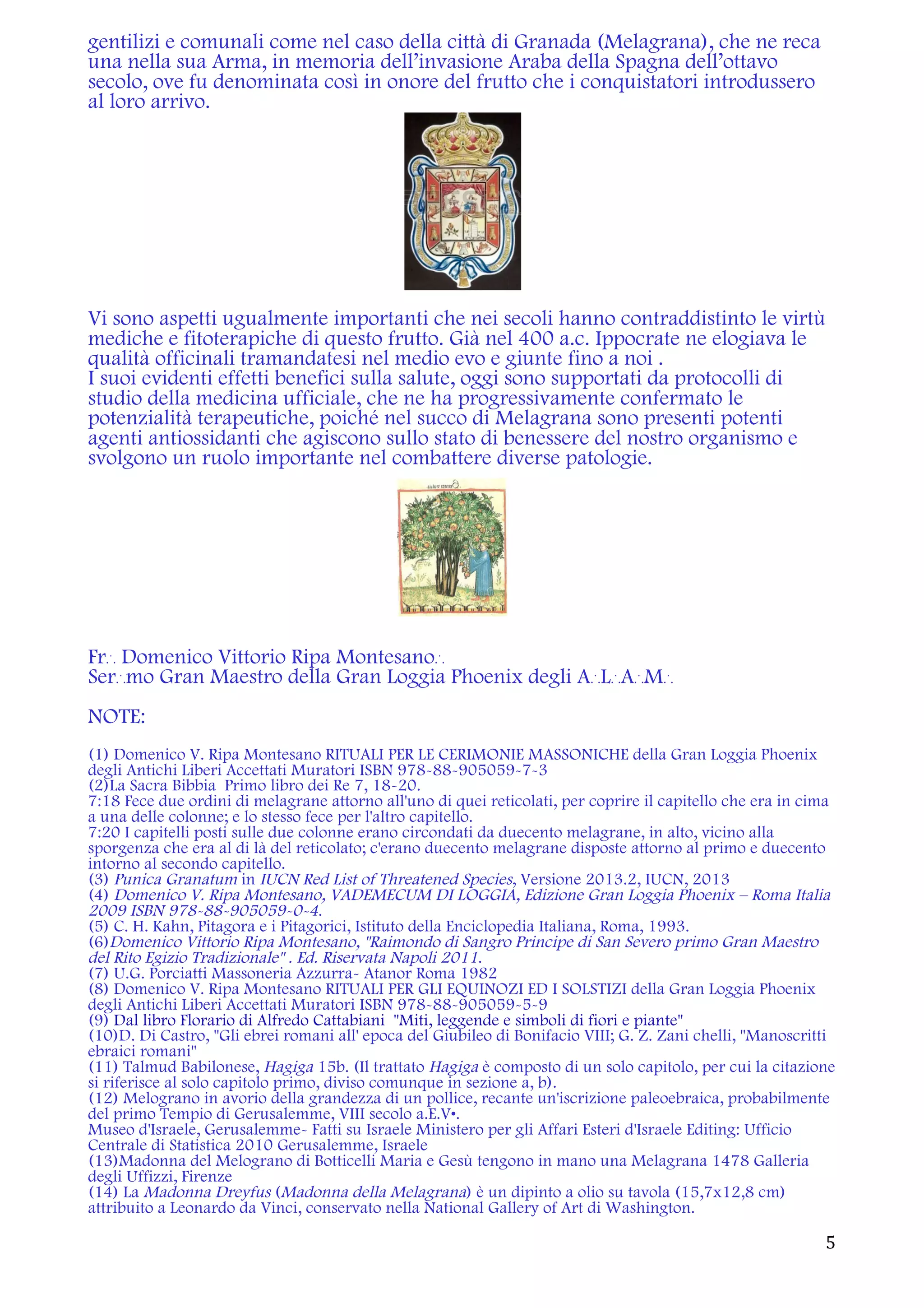 La melagrana archetipo massonico | PDF