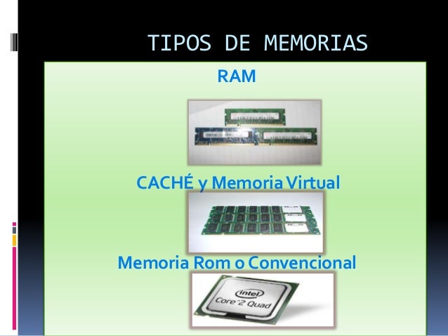 Resultado de imagen para memoria principal y tipos
