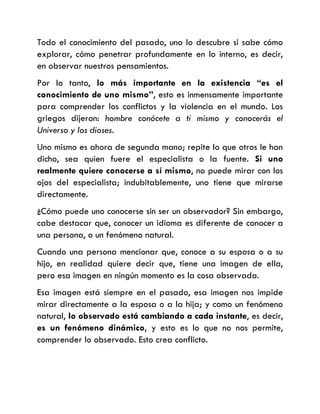 La mente humana y la autoobservacion de si mismo 01 | PDF