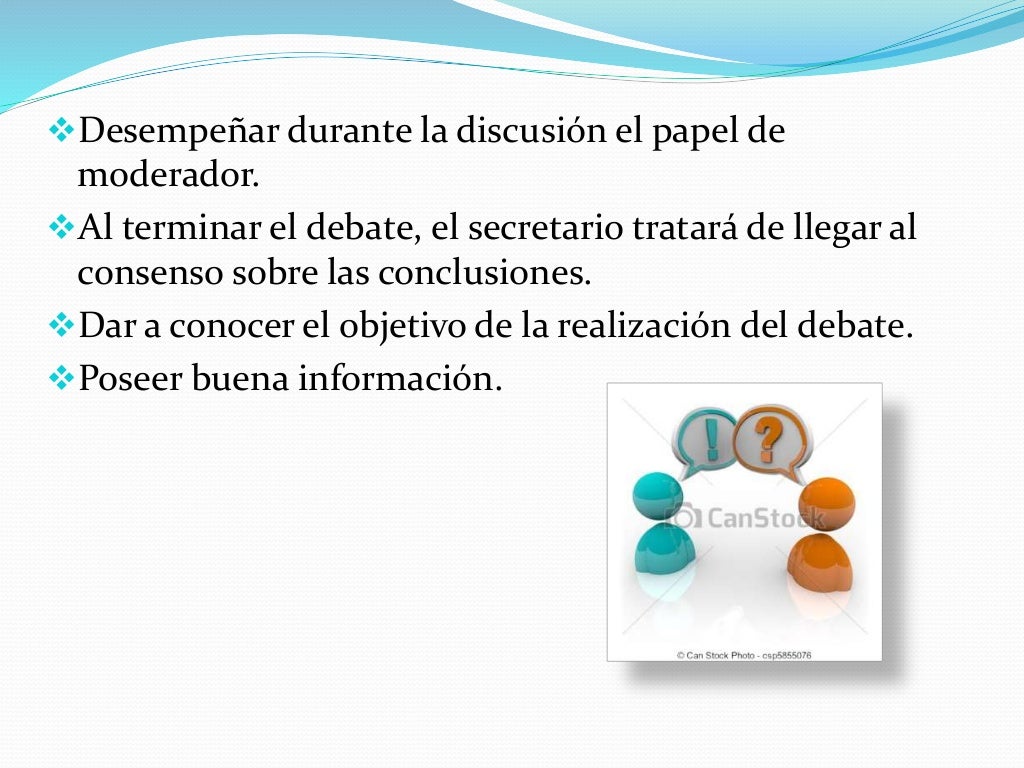 La mesa redonda y el debate