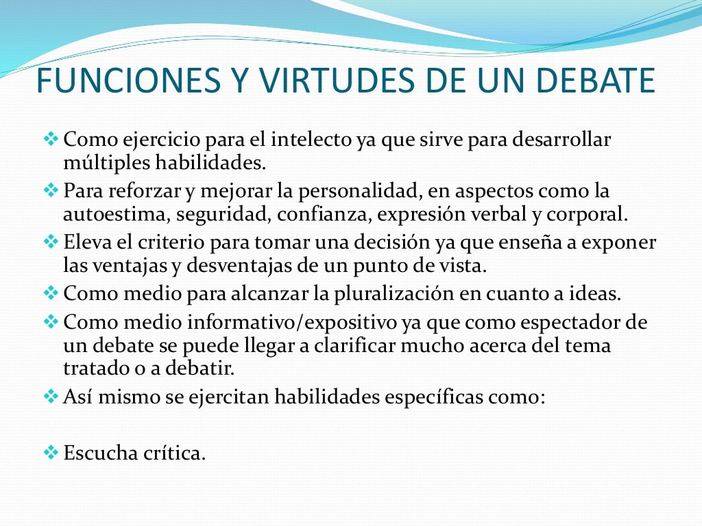 La mesa redonda y el debate