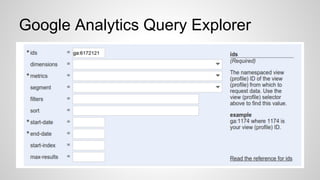 Google Analytics Query Explorer 
 