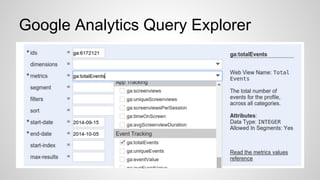 Google Analytics Query Explorer 
 
