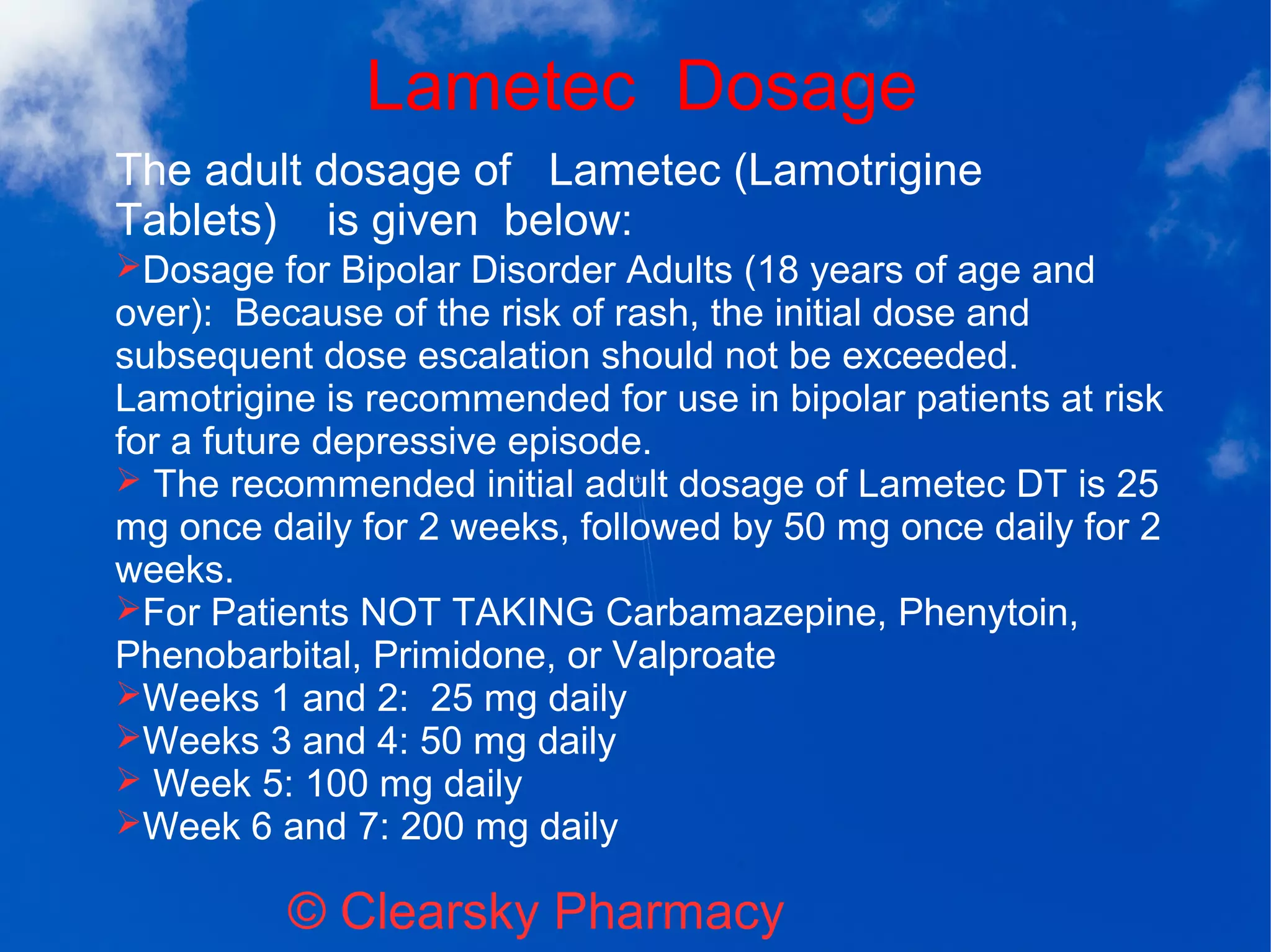 Lametec (Lamotrigine Tablets) PPT