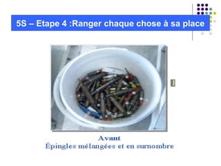 5S – Etape 4 :Ranger chaque chose à sa place
 