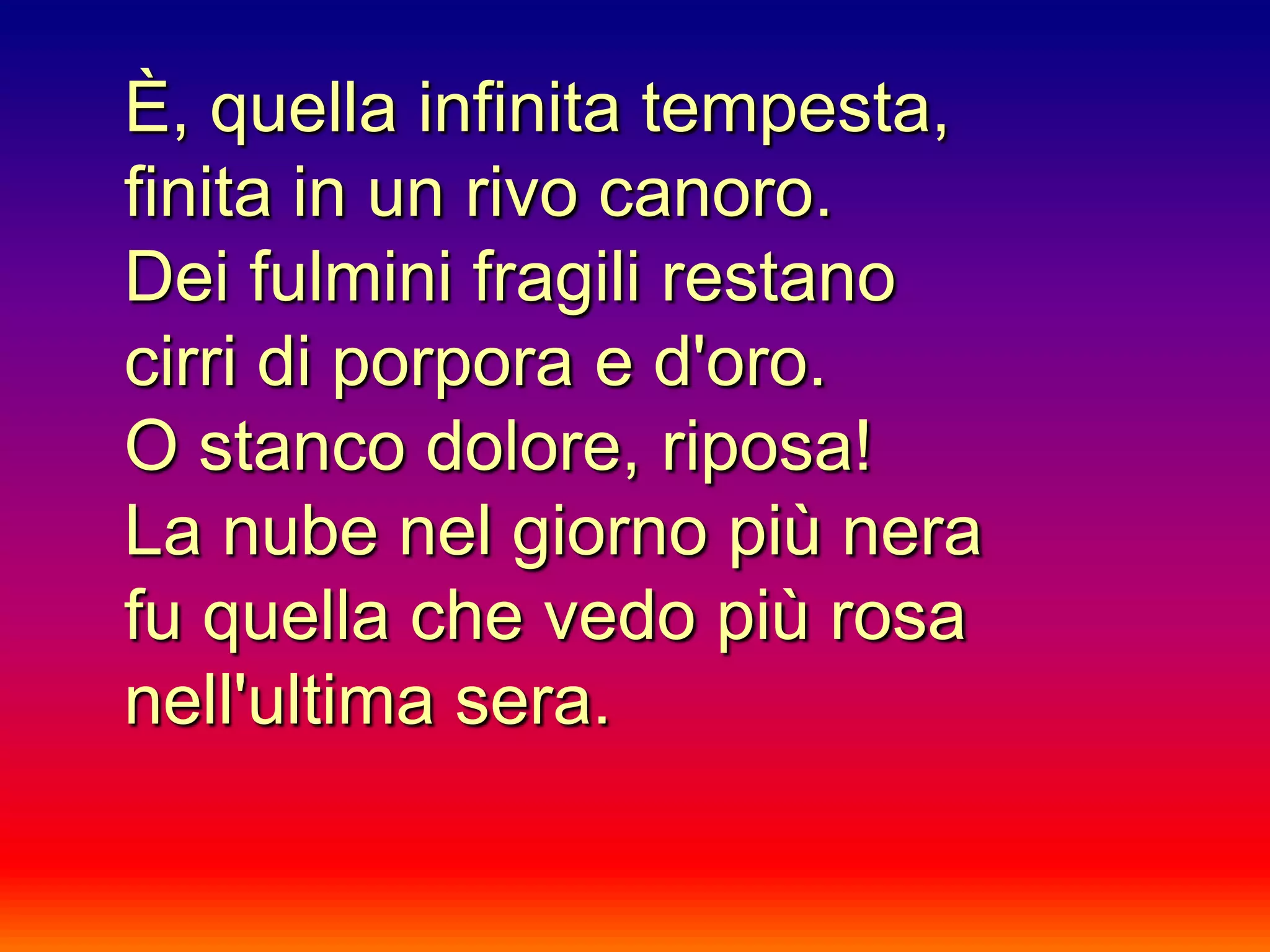 la mia sera pascoli parafrasi