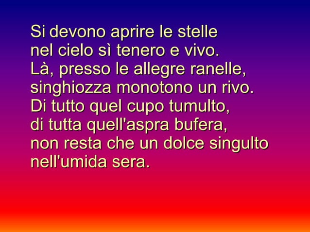 La mia sera - Giovanni Pascoli | PPT