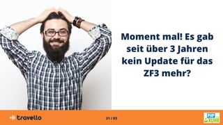 31 / 83
Moment mal! Es gab
seit über 3 Jahren
kein Update für das
ZF3 mehr?
 