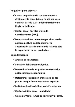 Laminas De CÓmo Exportar