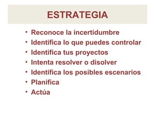 Herramientas para enfrentar la incertidumbre | PPT