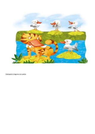 Gatopato y laguna con patos
 